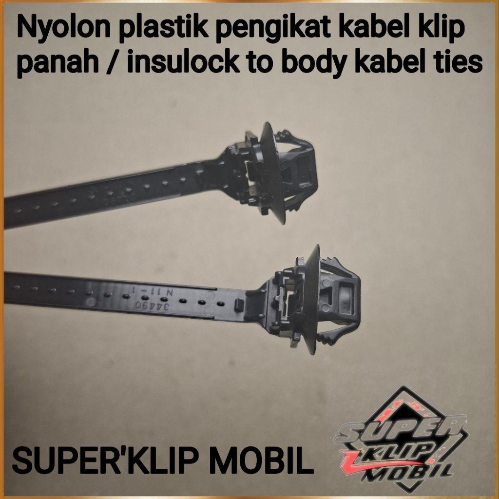 Nyolon plastik pengikat kabel klip panah / insulock to body kabel ties