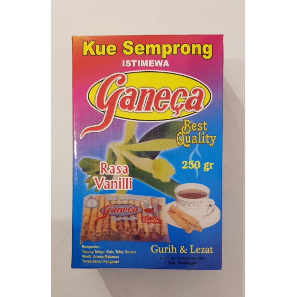 

Ganeca Semprong Rasa Vanilli 250 gr