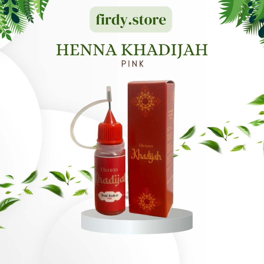 Henna Khadijah Inai Kuku PINK Premium 10ml Sah untuk Sholat