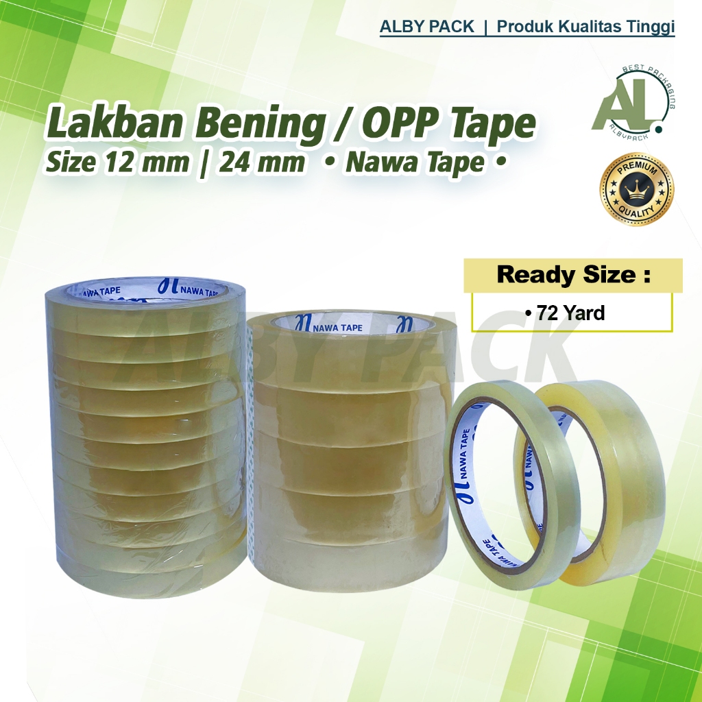 

Isolasi Bening / Solasi Bening 12mm 24mm x 100yard