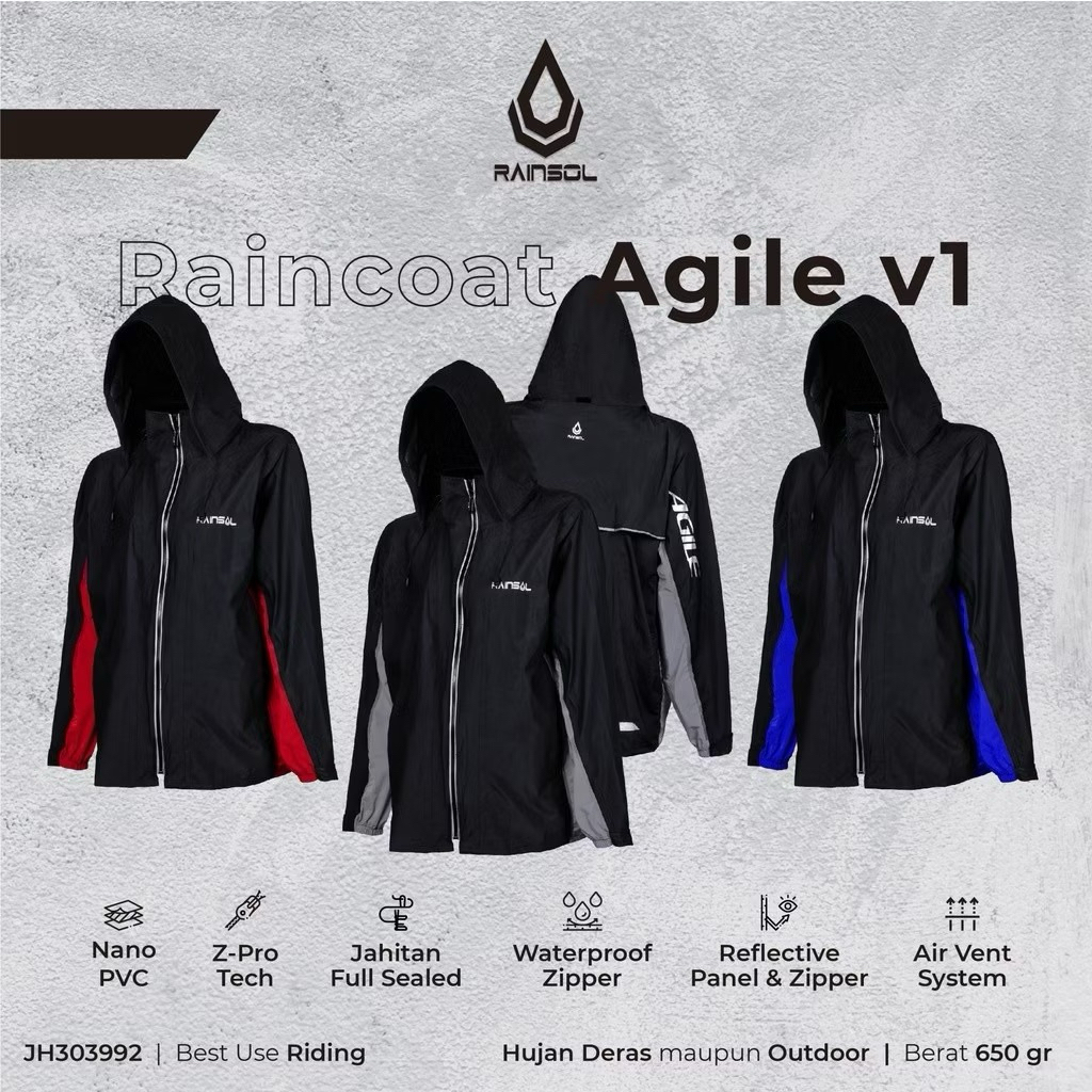 [JAS HUJAN] RAINSOL Raincoat Agile v1