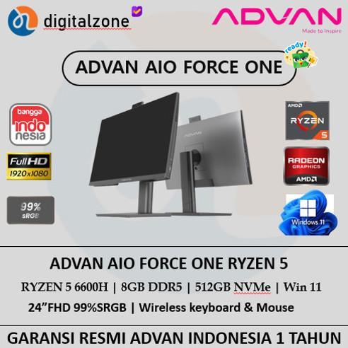 ADVAN AIO FORCE ONE RYZEN 5 6600H 8GB 512GB 24" FHD W11