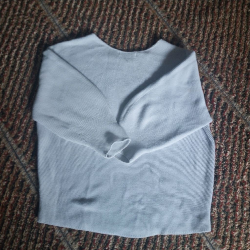 uniqlo knit 3d baby blue