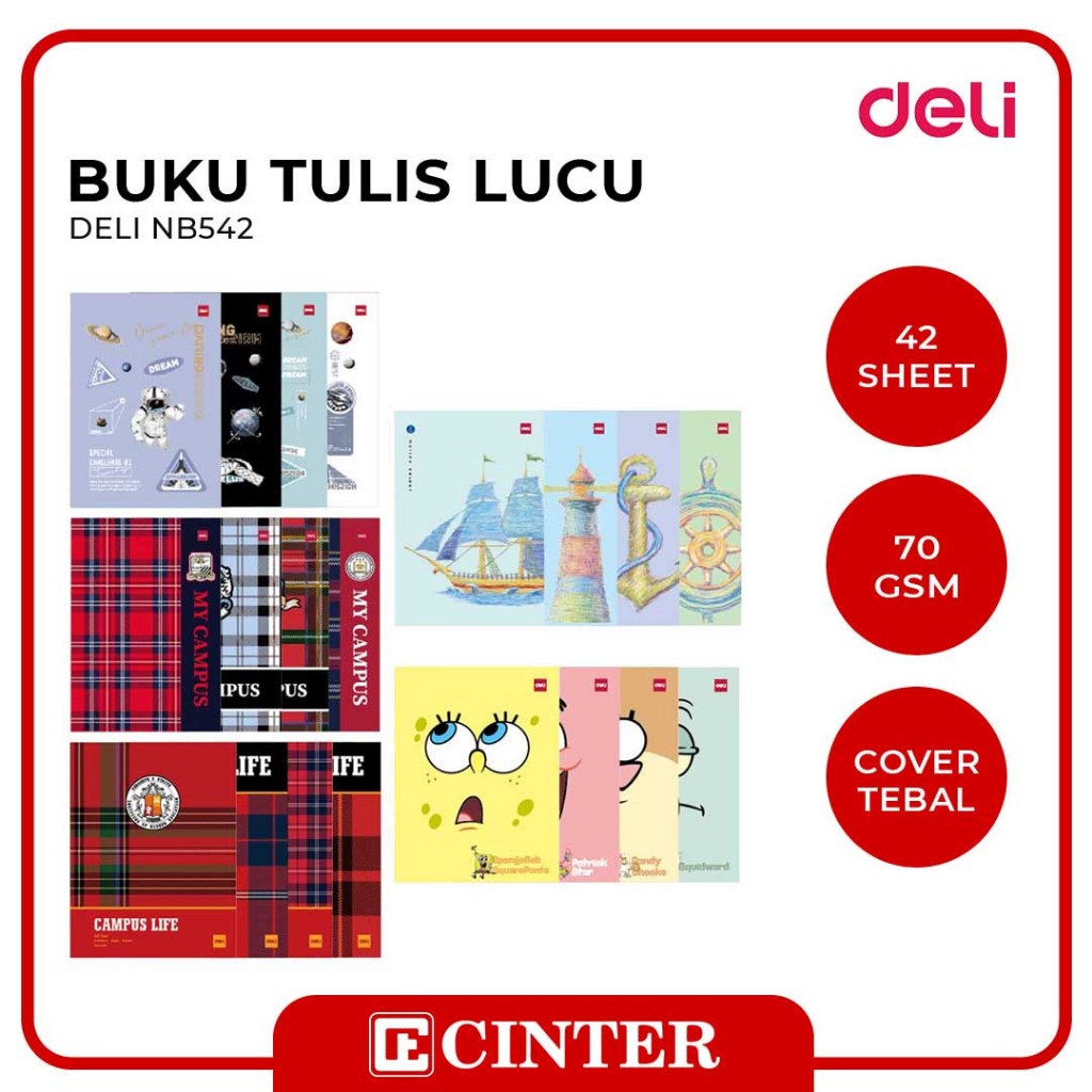 

DELI - BUKU TULIS / BUKU TULIS SEKOLAH BESAR / BUKU TULIS NB542 BOXY 42 LEMBAR