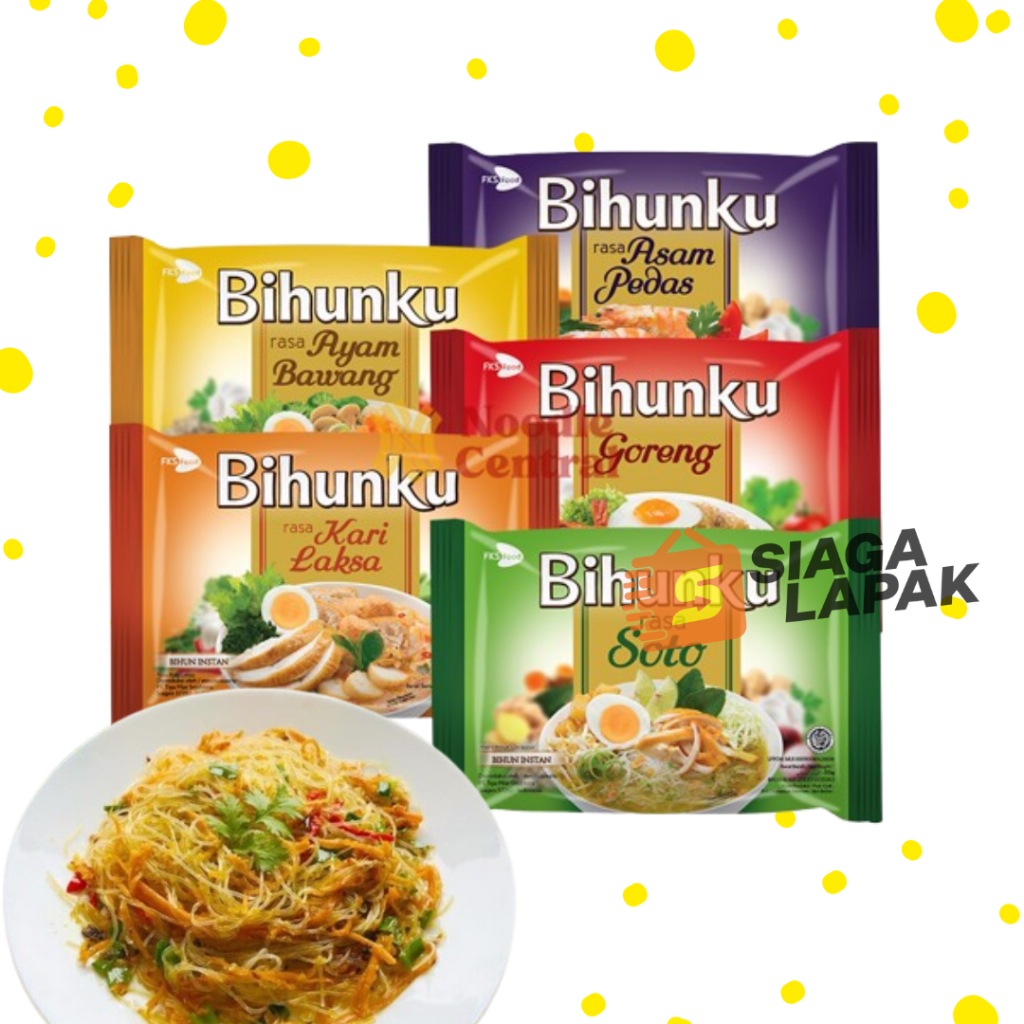 

Bihunku Bihun Instan Aneka Varian Rasa Goreng Ayam Soto Kari Laksa