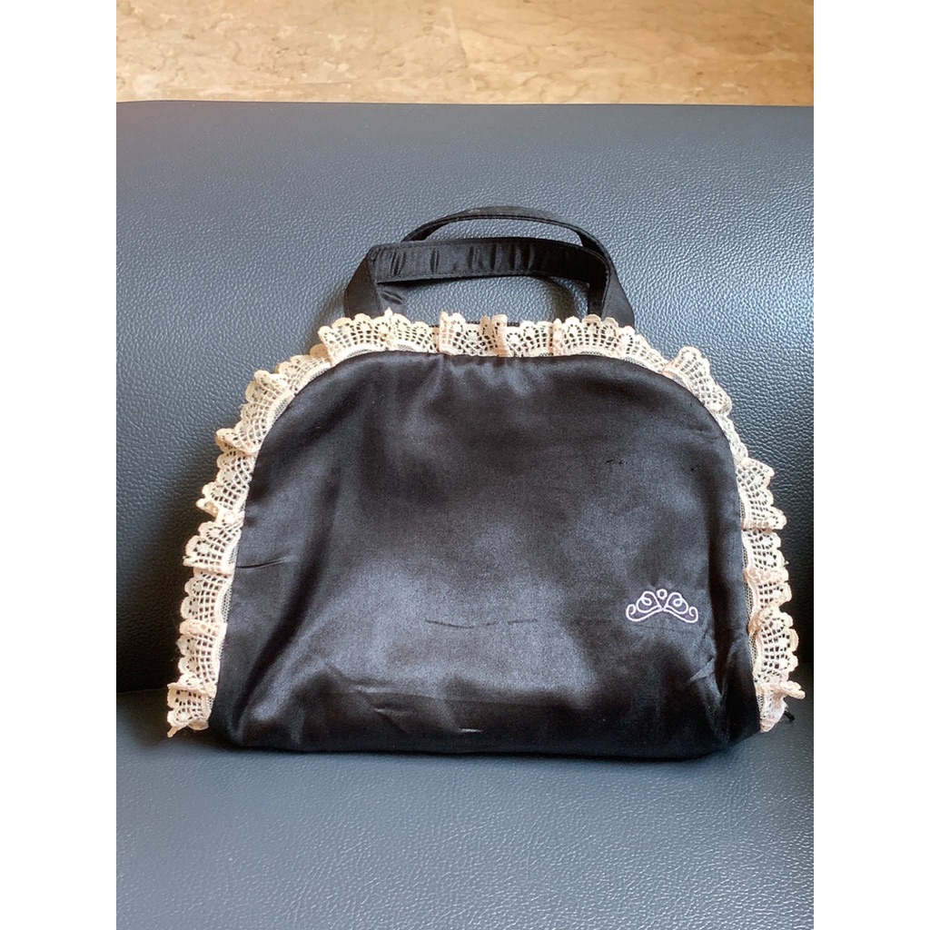 OPEN NEGO ‼️ INSTANT AVAILABLE ‼️ PEACH JOHN BLACK MINI BAG / POUCH / CLUTCH SECOND AUTHENTIC ORIGIN