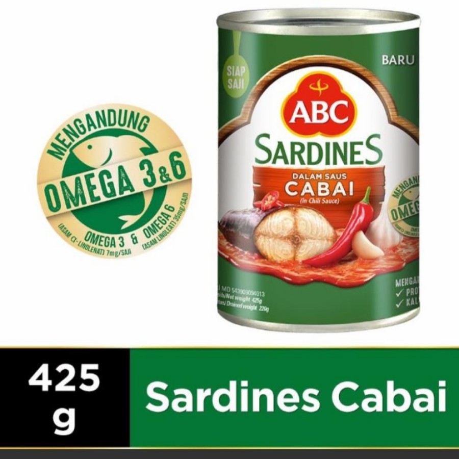 

ABC Sarden Saus Cabai 425g Kaya Nutrisi