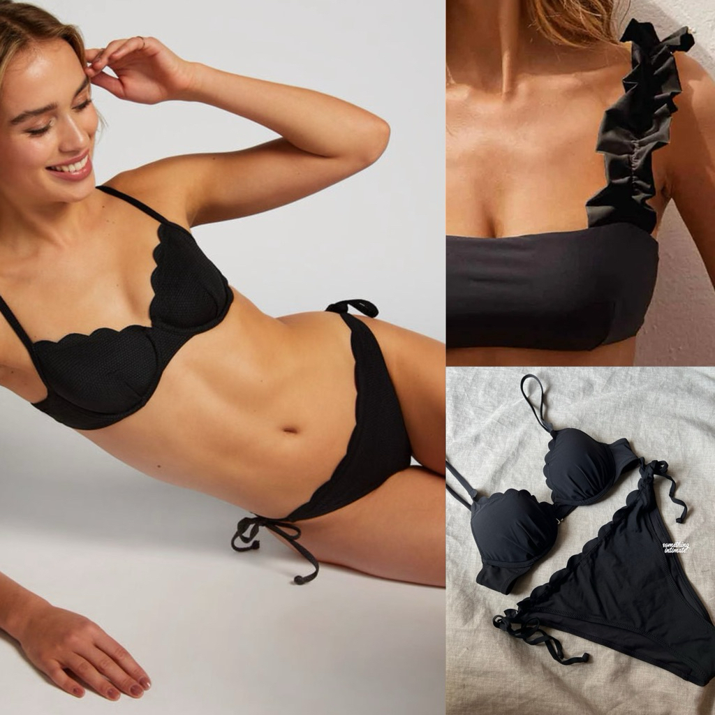 H&M Bombshell Scallop Super Pushup Bikini Bra 34B 36B / Baju Berenang Busa Tebal Bombshell Push Up B