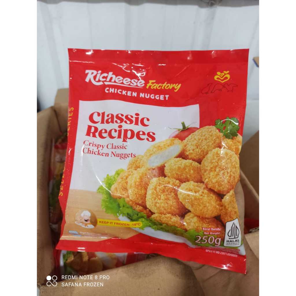 

Richeese Factory Chicken Nugget 250gr - Crispy Classic Recipes - Frozen Food Halal