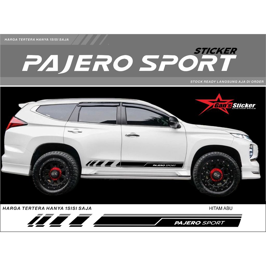 Sticker mobil pajero sport sticker universal minimalist mobil pajero sport stiker mobil pajero sport