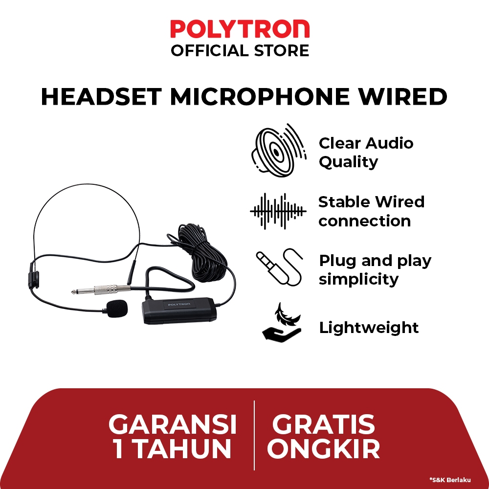 Polytron Mikrofon Imam Masjid - Headset Microphone PYM CMC1
