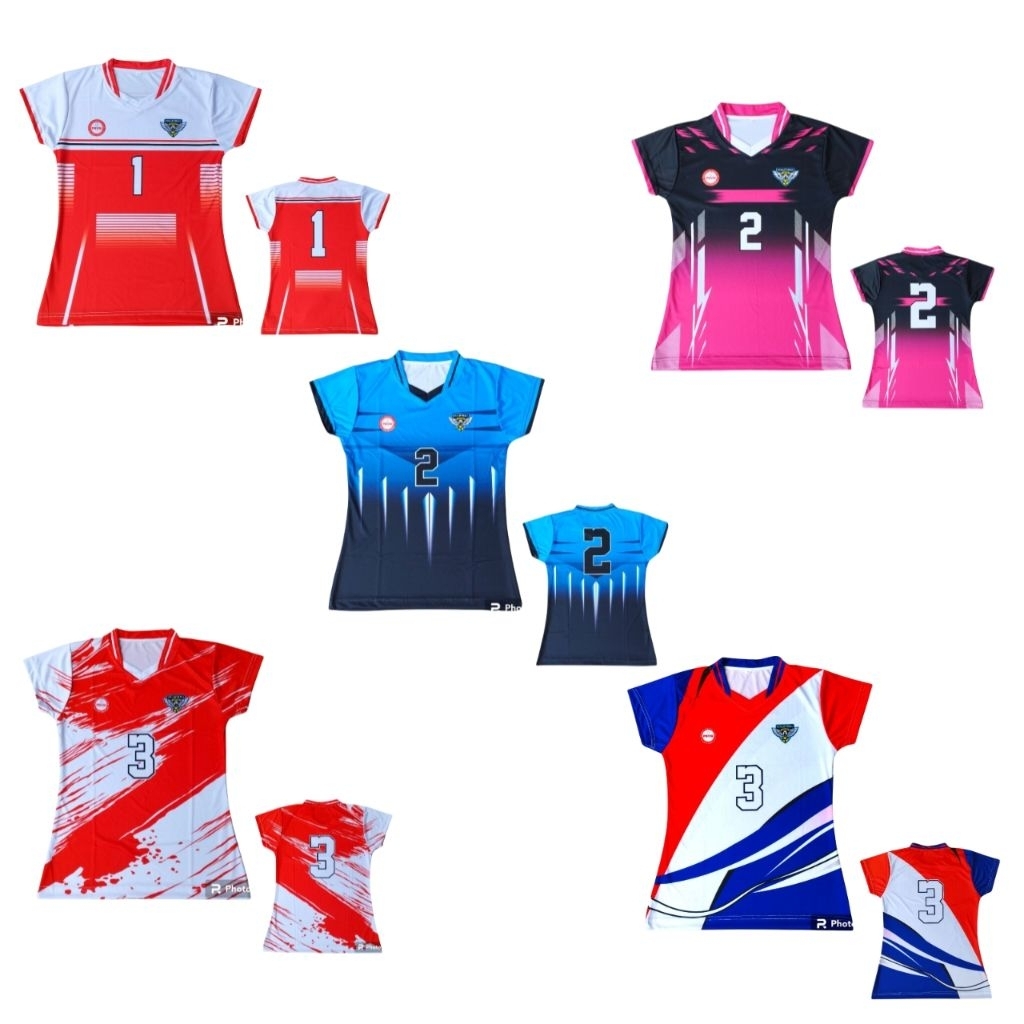 Jersey voli wanita full printing terbaru