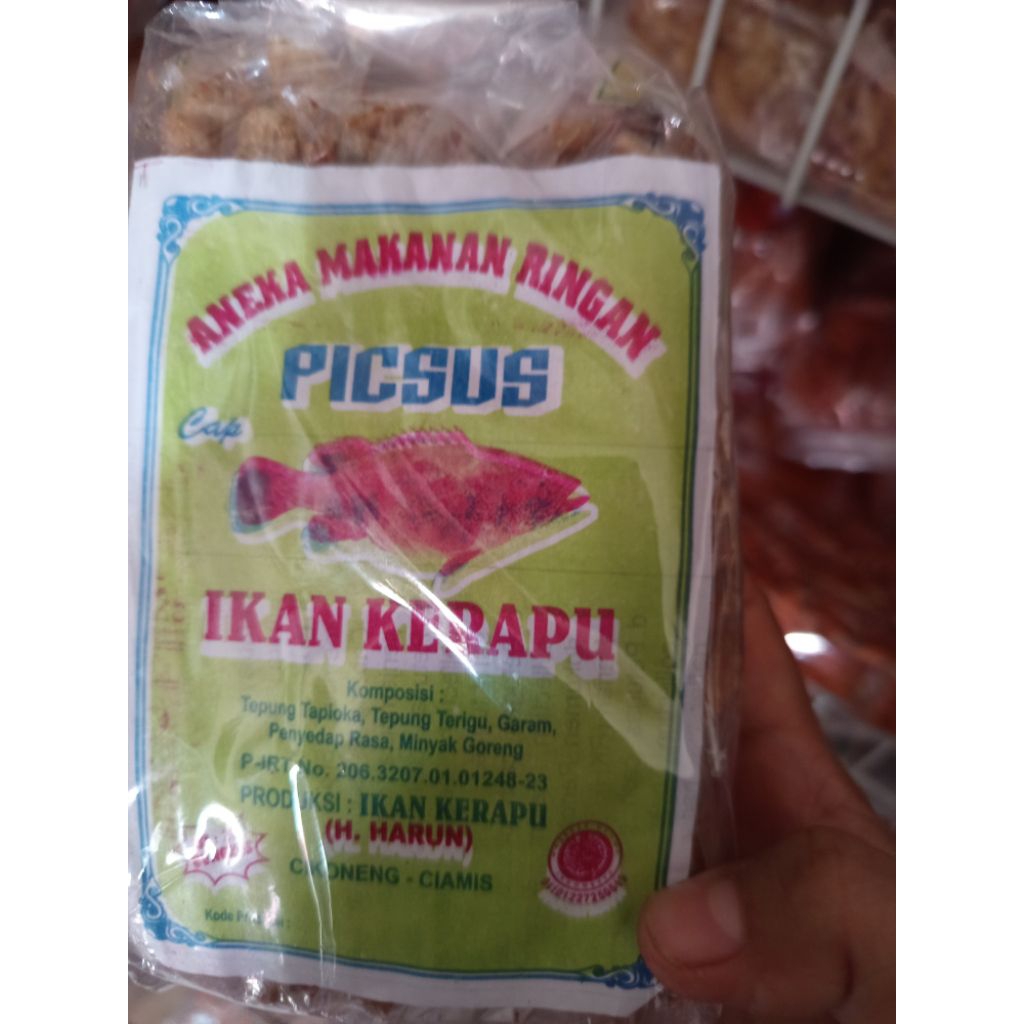 

picsus ikan kerapu/snack ikan kerapu 1pak isi 20pcs