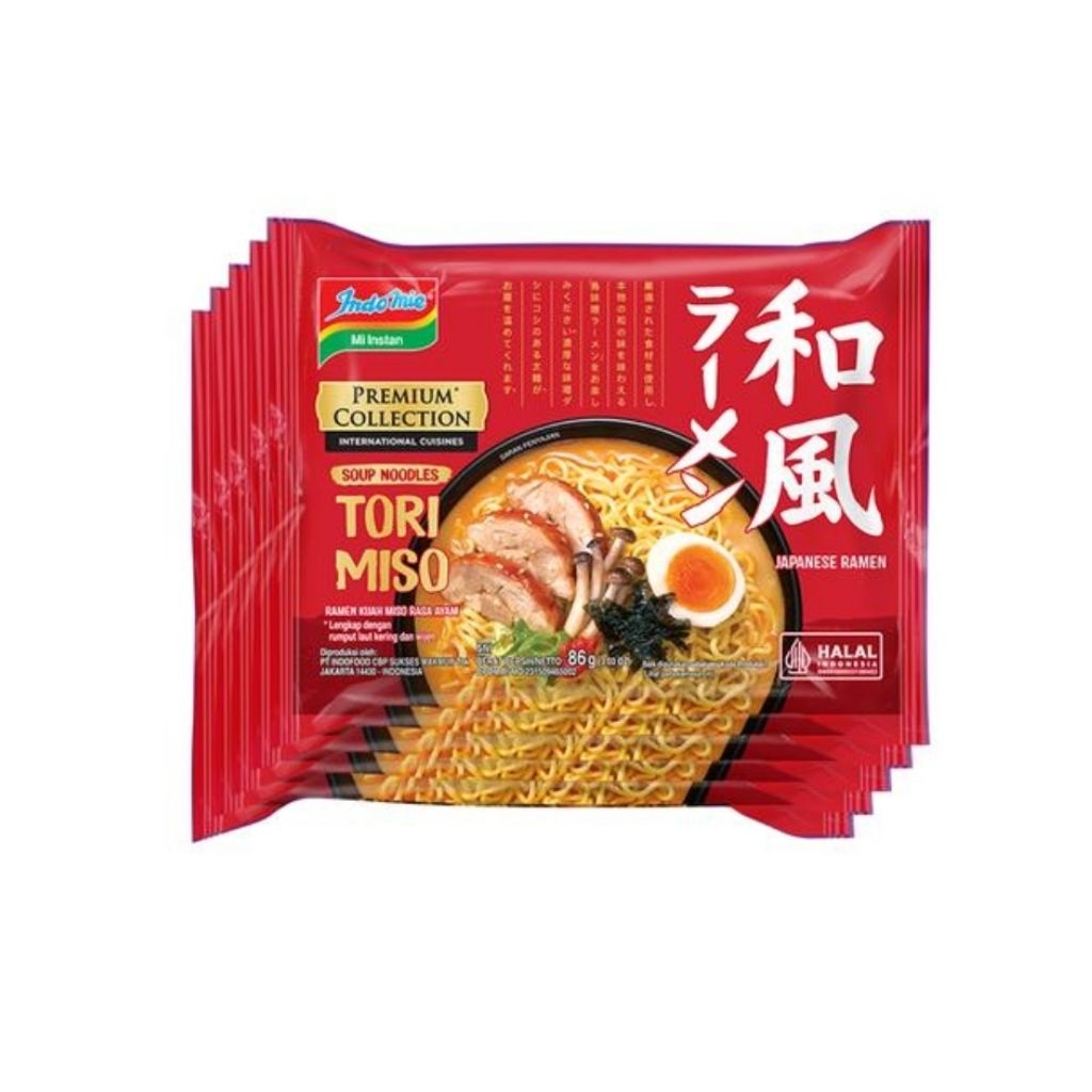 

Paket 5 Pcs - Indomie Premium Tori Kara Ramen