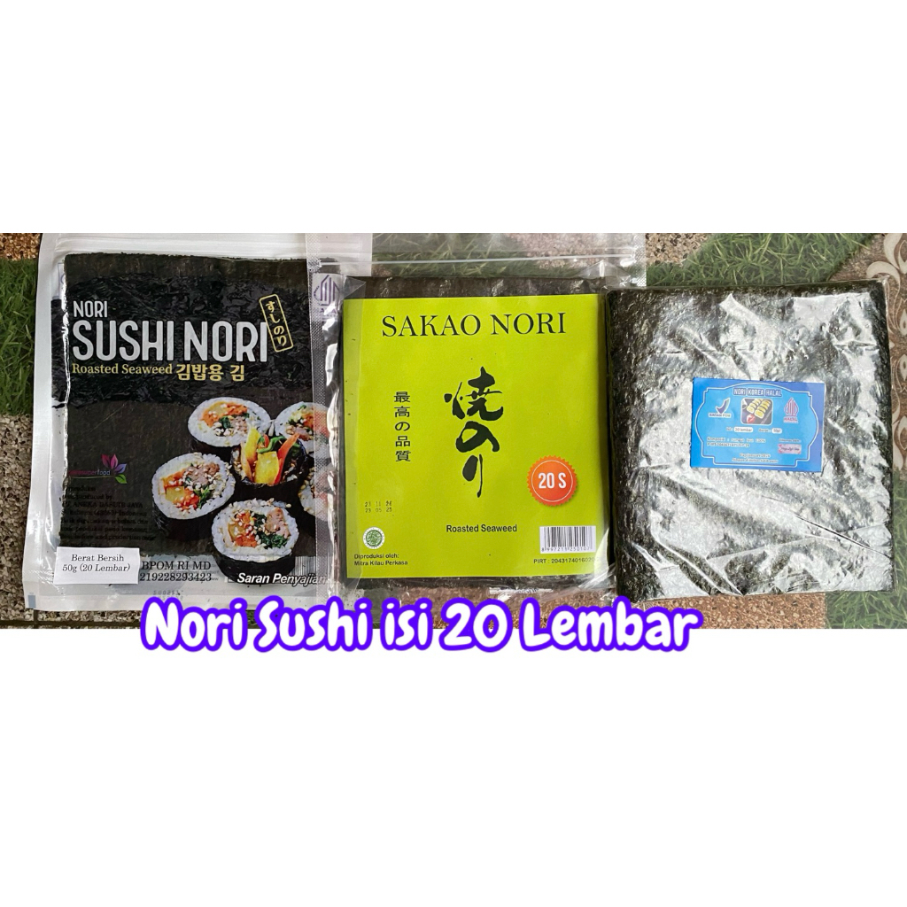 

candygurll Promo termurah Nori Sushi 20 lembar Nori rumput laut termurah sushi nori java sakao
