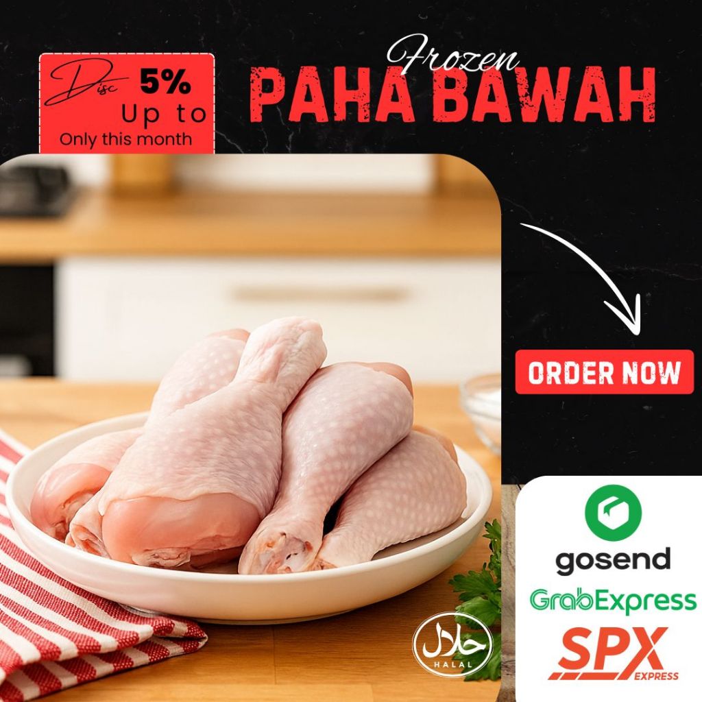 

Daging Ayam PAHA BAWAH tulang & kulit | 1000gr (1kg)