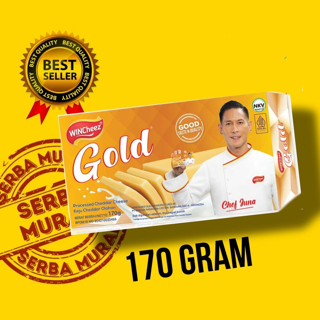 

wincheez keju cheddar olahan gold 170g