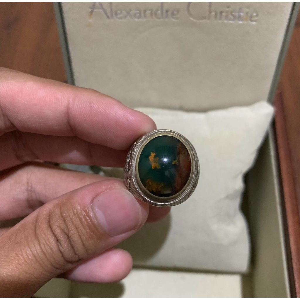 batu Garut joren ring alpaka uk. 18 (batu akik)