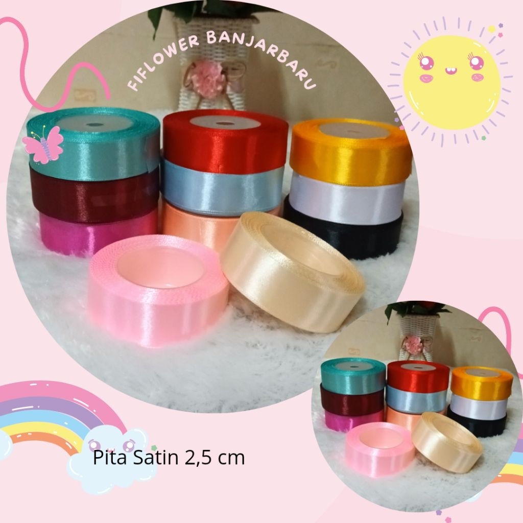 

Pita Satin -+2,5cm per/Roll
