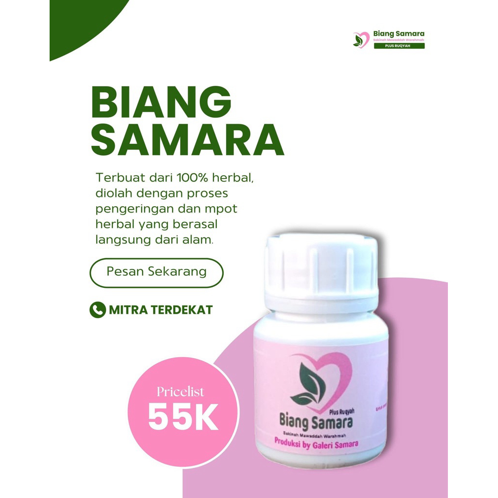 

Biang Samara – Herbal Perapat & Penyubur Rahim | Aman, Halal, 100% Alami