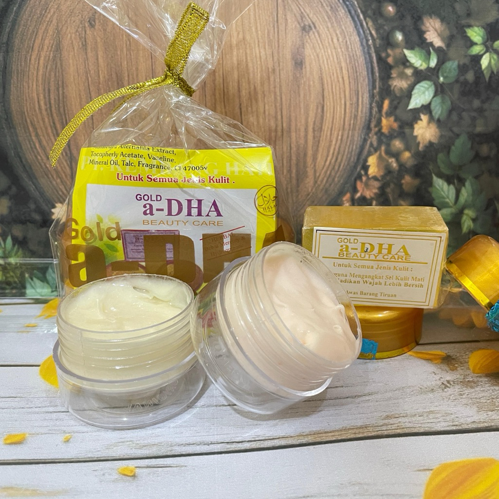cream A-Dha gold mds tutup timbul original