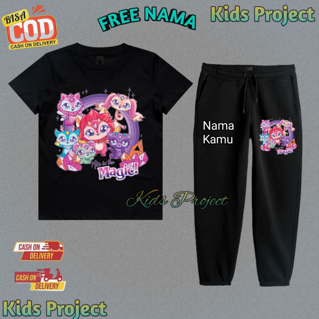 Baju Kaos Setelan Anak Magic Mixies Magical