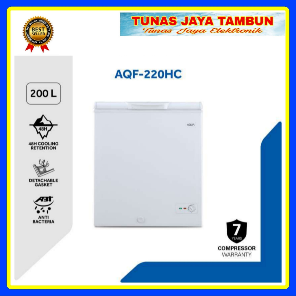 AQUA CHEST FREEZER AQF-220 HC / BOX FREEZER AQUA 200 LITER AQF220HC / CHEST FREEZER AQUA AQF 220 HC