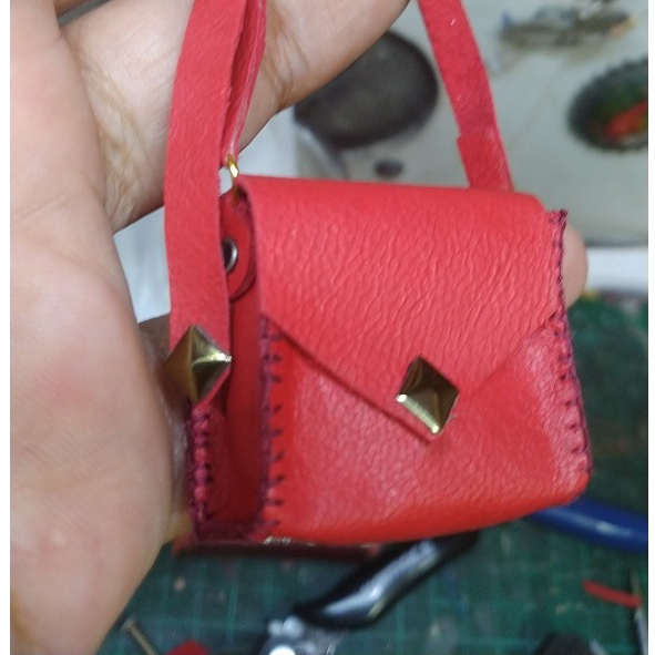 tas kulit asli untuk tbleague hottoys barbie kitbash