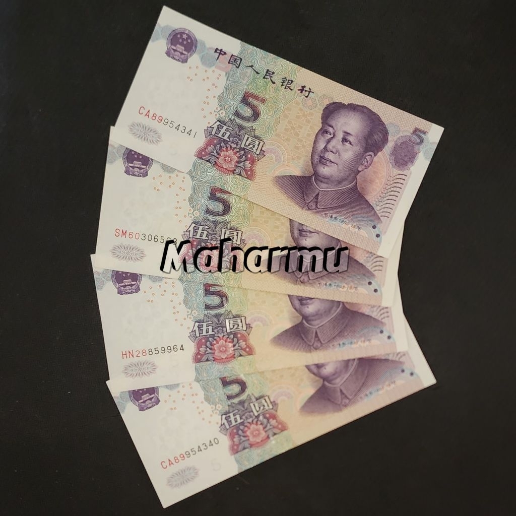 China Yuan Uang Asing Kuno 5 Yuan