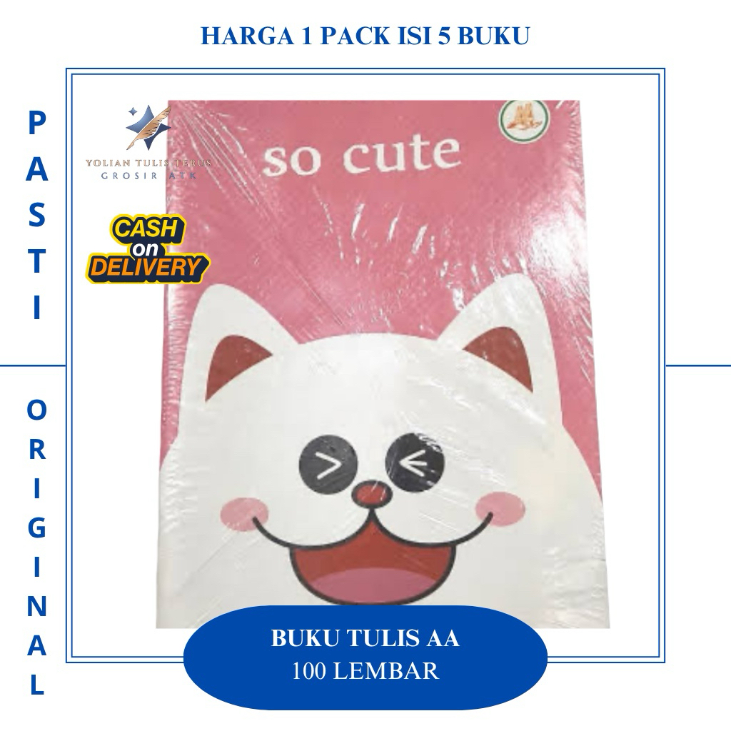 

Buku Tulis AA 100 Lembar 1 Pack (5 buku)