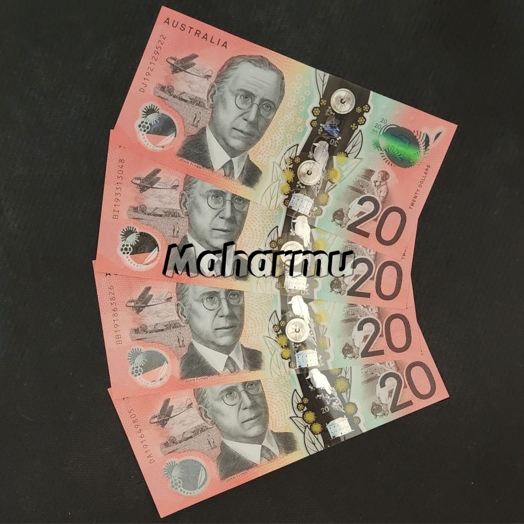 Australia Dolar Uang Asing Kuno 20 Dolar Polymer