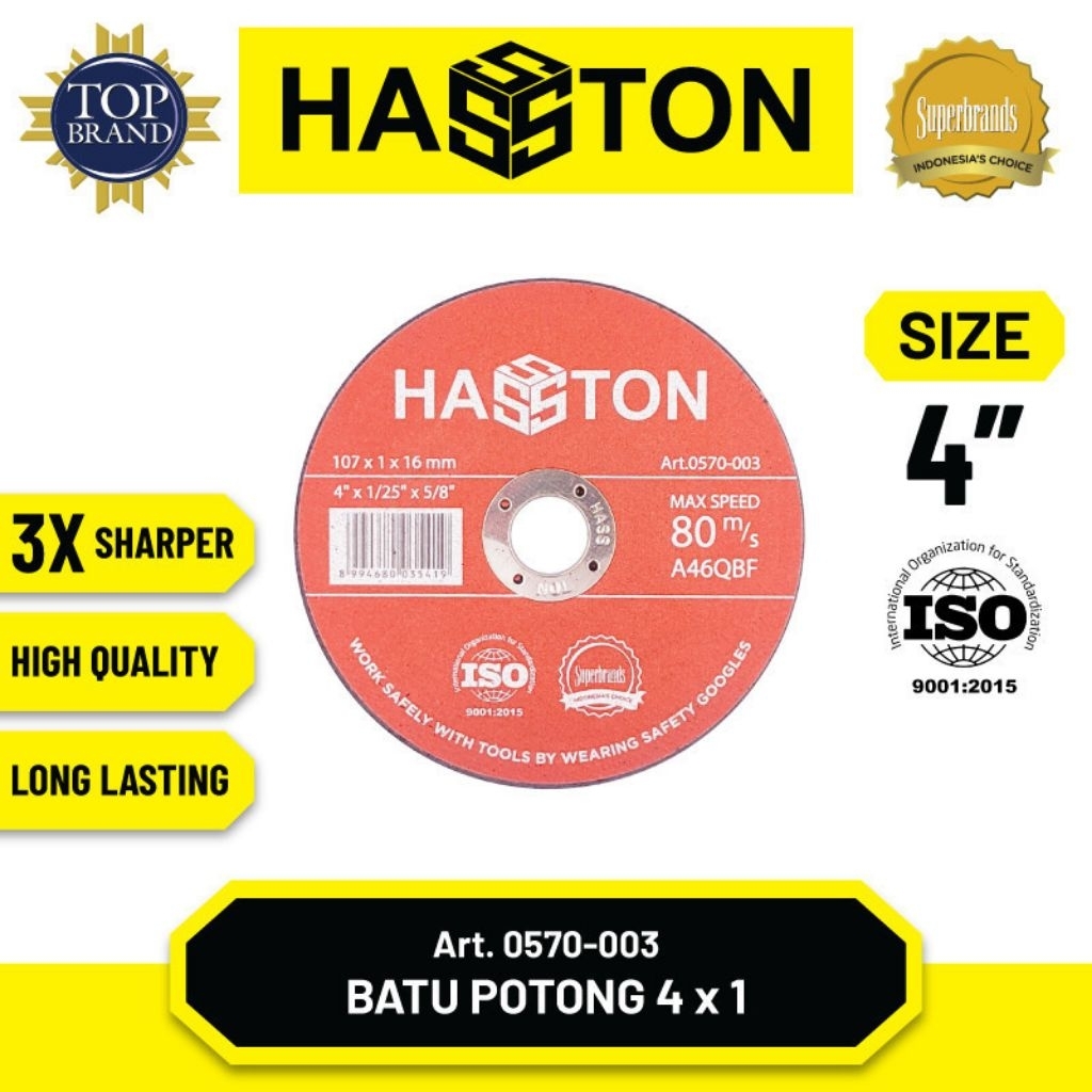 Mata Gerinda Potong 4" Hasston / Mata Gerinda Besi / Prohex