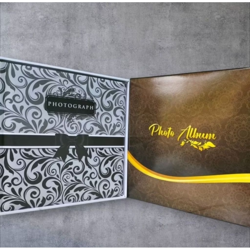 Album foto magnetik 10 sheet  jumbo hitam, polaroid 2r, 3r, 4r, 5r, 6r, 10r