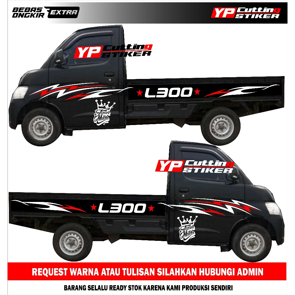 Sticker mobil pickup L300 tuan muda sticker list terlaris mobil pickup L300 keren stiker mobil jenis