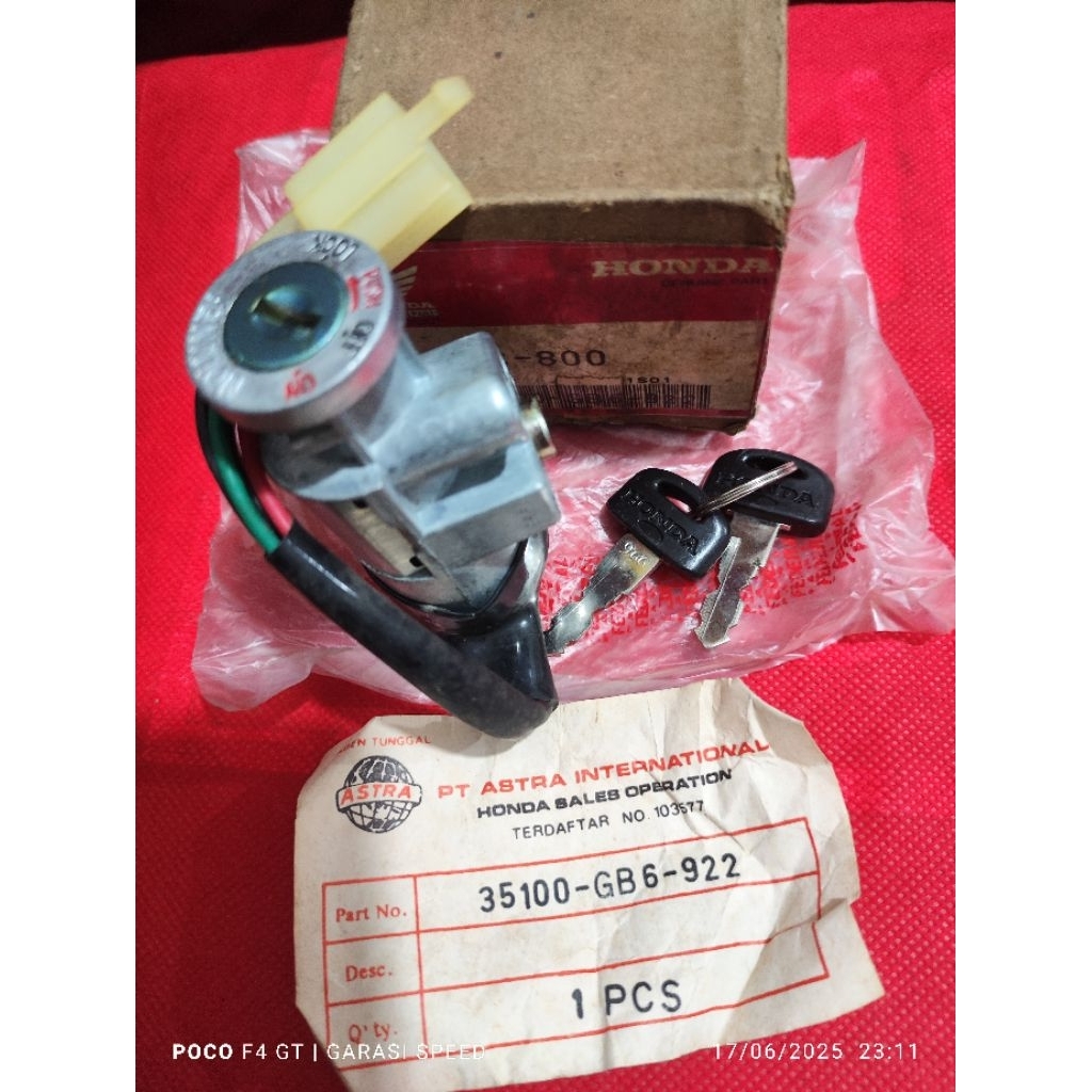 Kunci Kontak Honda 800 35100-GB6-922 original honda