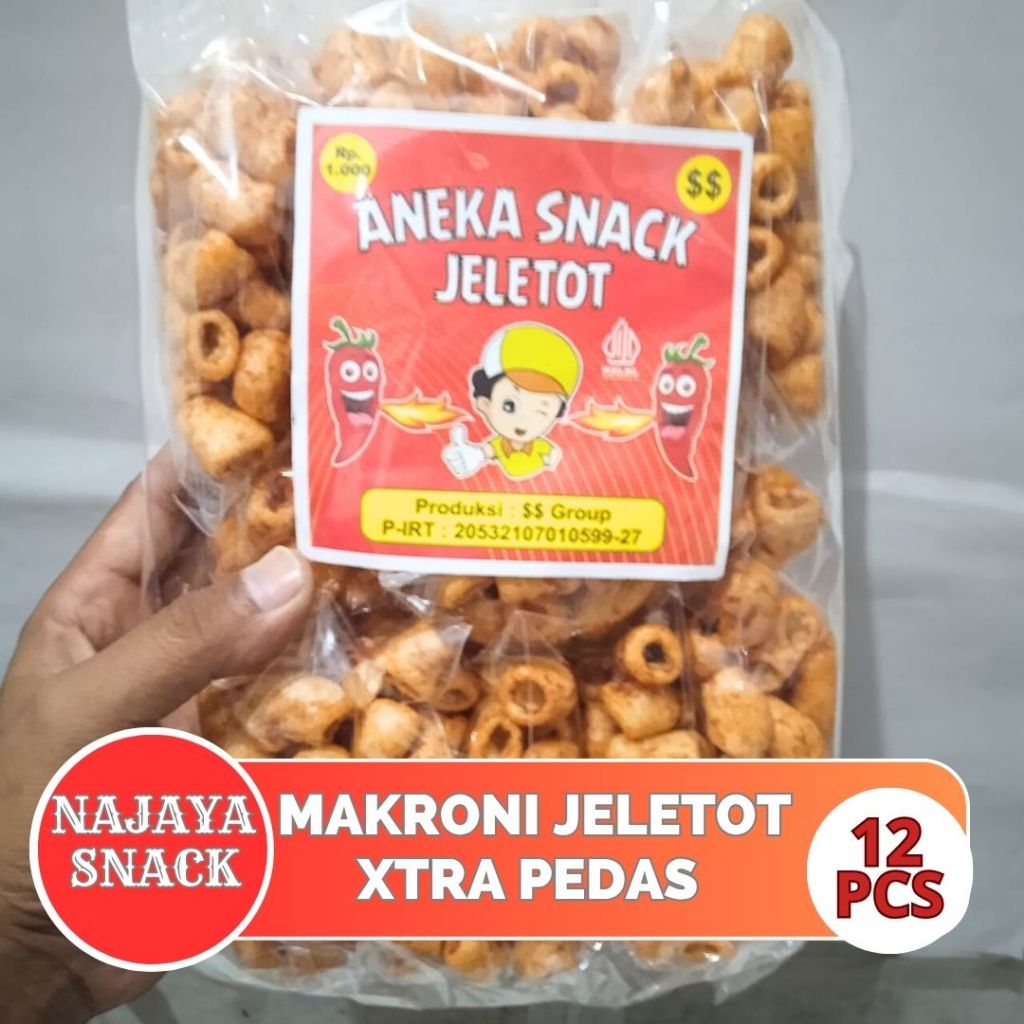 

Najaya Snack-Makroni Pedas/Makroni Asin Isi 12 Pcs