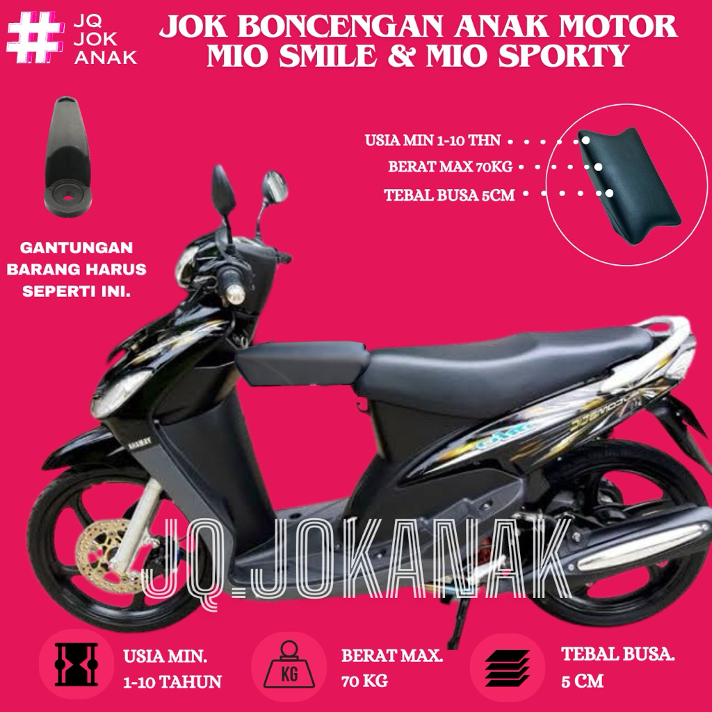 Jok Boncengan Anak Motor MIO SMILE & MIO SPORTY Kursi Dudukan Anak Motor Matic