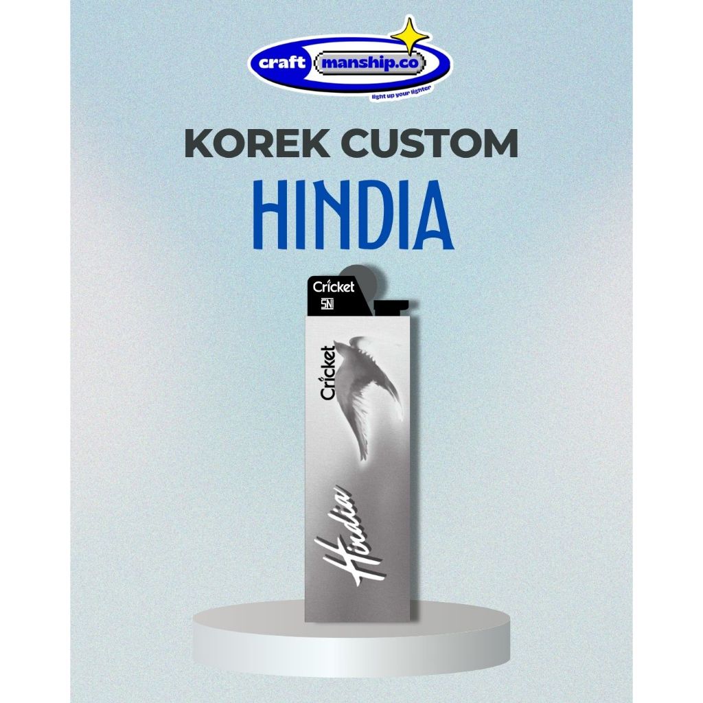 Korek Custom Cricket / Hindia / Bebas Desain / Korek Api Custom