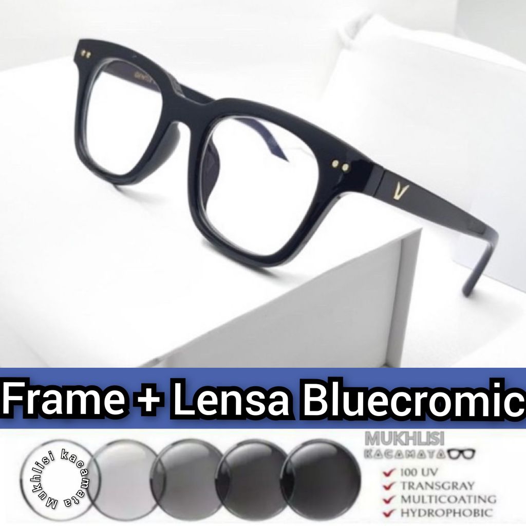 KACAMATA GM LENSA BLUECROMIC | KACAMATA PRIA WANITA | KACAMATA PHOTCROMIC | KACAMATA ANTI RADIASI KA