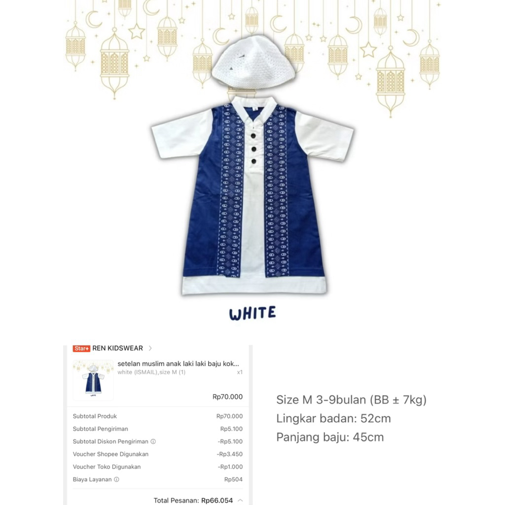 Preloved Setelan Muslim Koko Anak Laki Laki