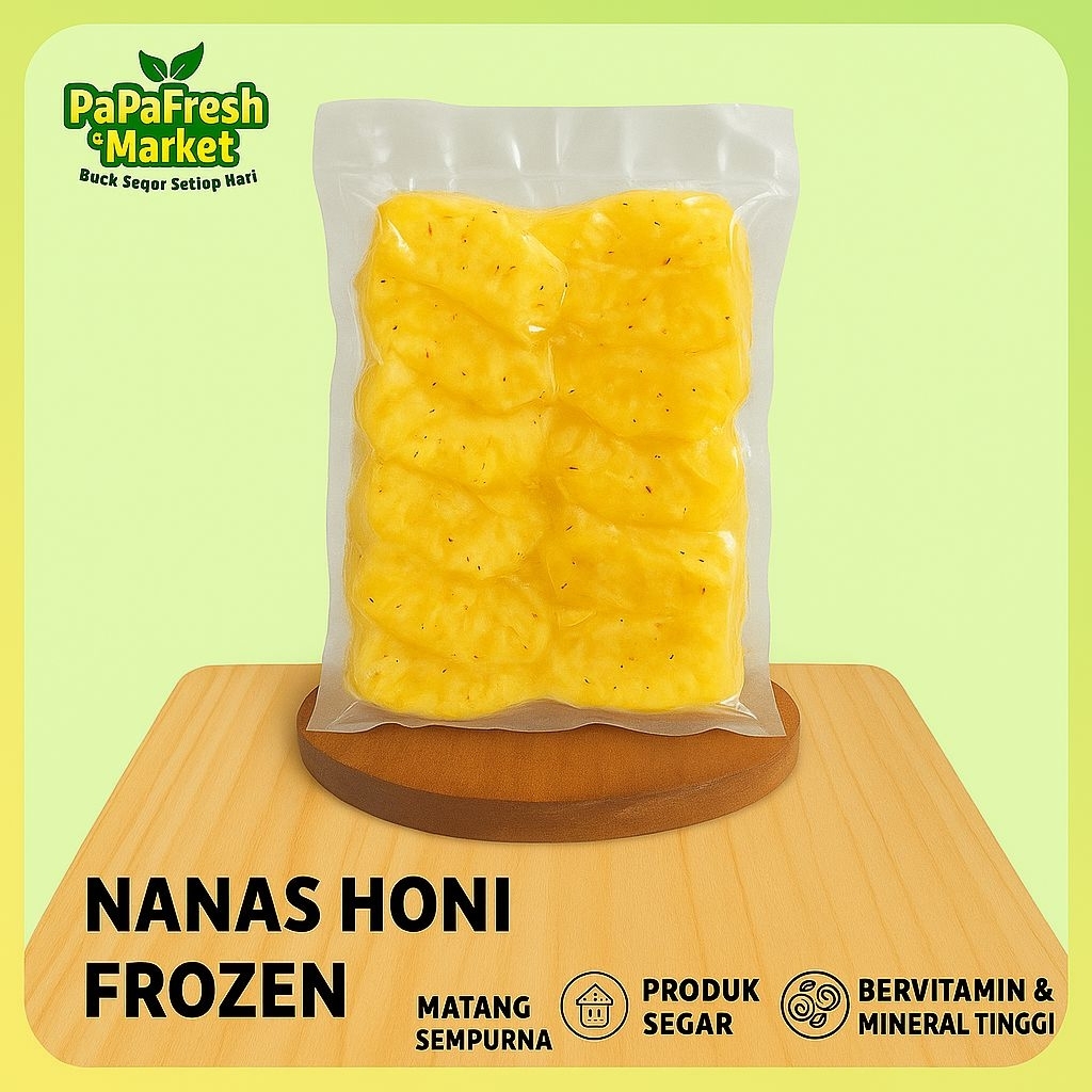 

BUAH NANAS FROZEN KUPAS SIAP PAKAI 500 GR