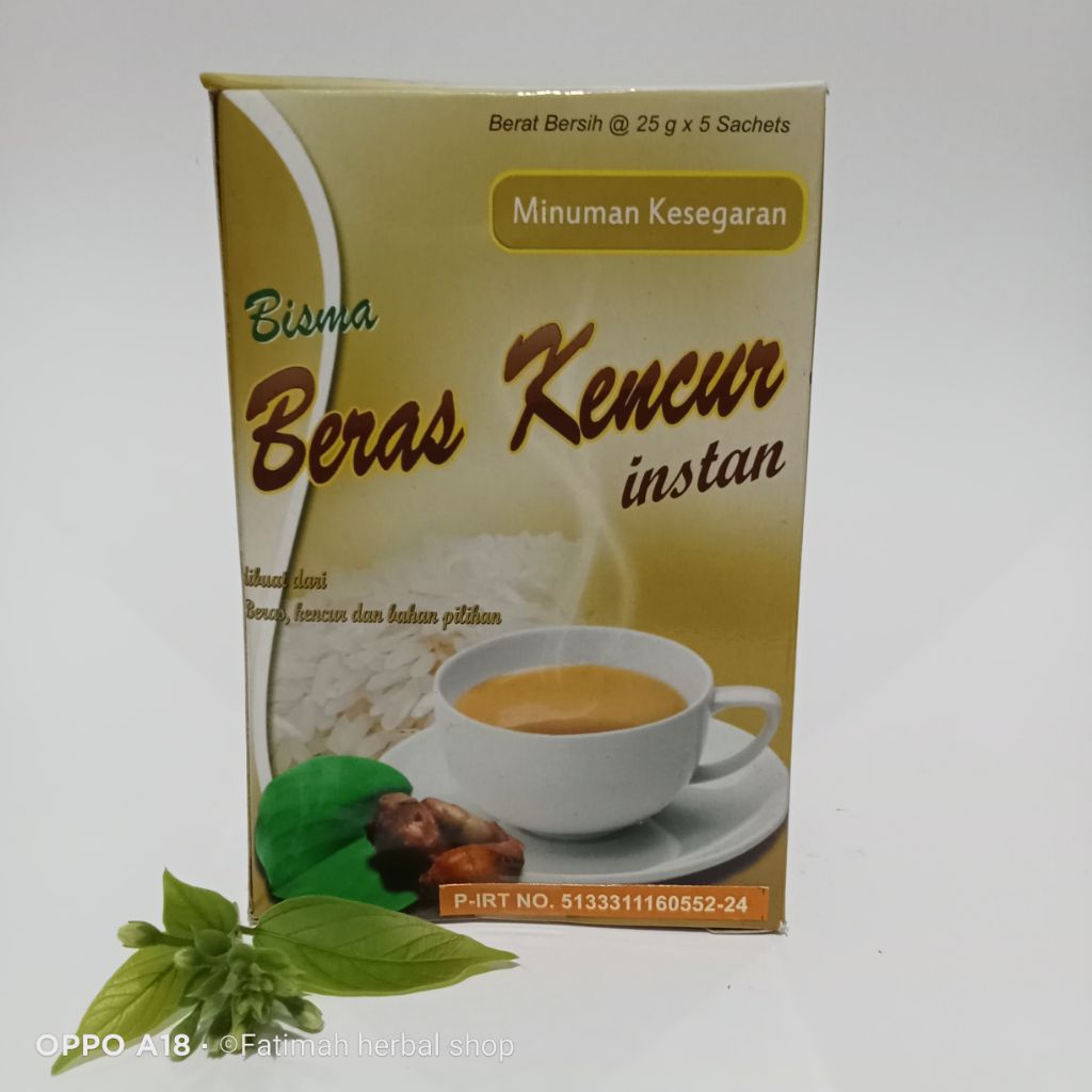 

Minuman beras kencur instan Bisma kemasan pack isi 5 sachet