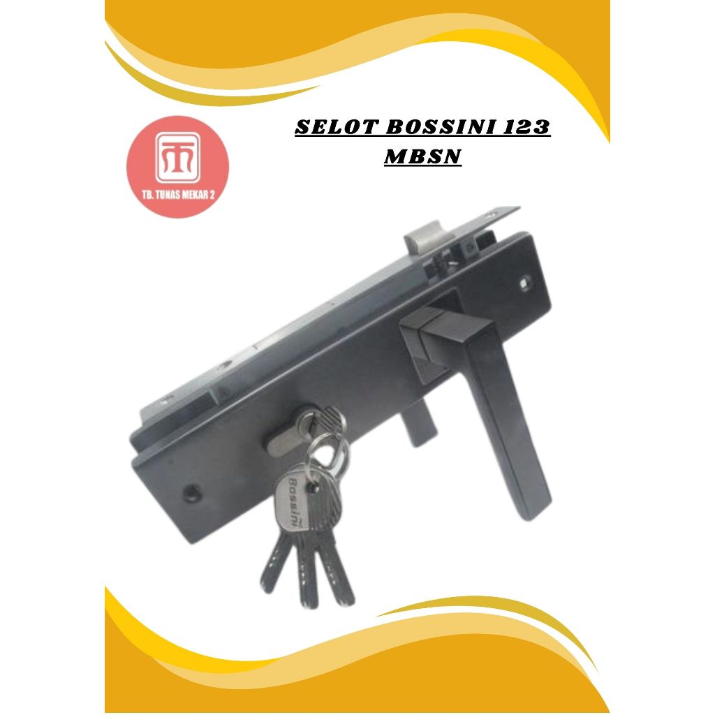 BOSSINI Kunci Pintu HANDLE PINTU BESAR Rumah 25 cm Per Set Komplit BSN-DH-123 | MBSN/CP