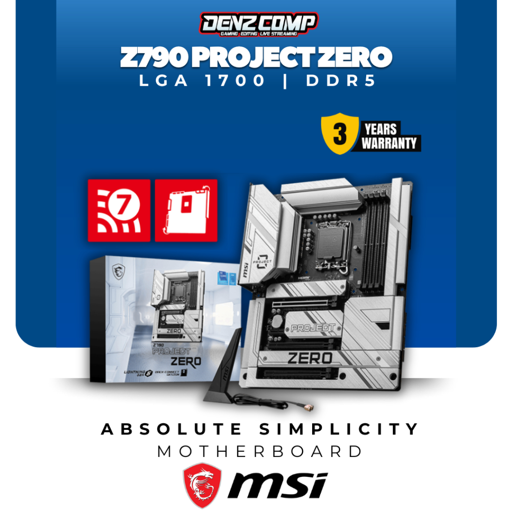 MSI Z790 Project Zero Motherboard LGA 1700 DDR5