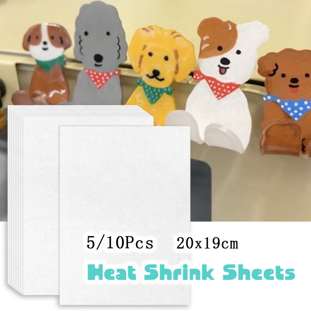 

5/10PCS Kertas Transfer Shrink Flim Translucent Ketebalan 0.3mm Susut Shrinky Dink Plastic