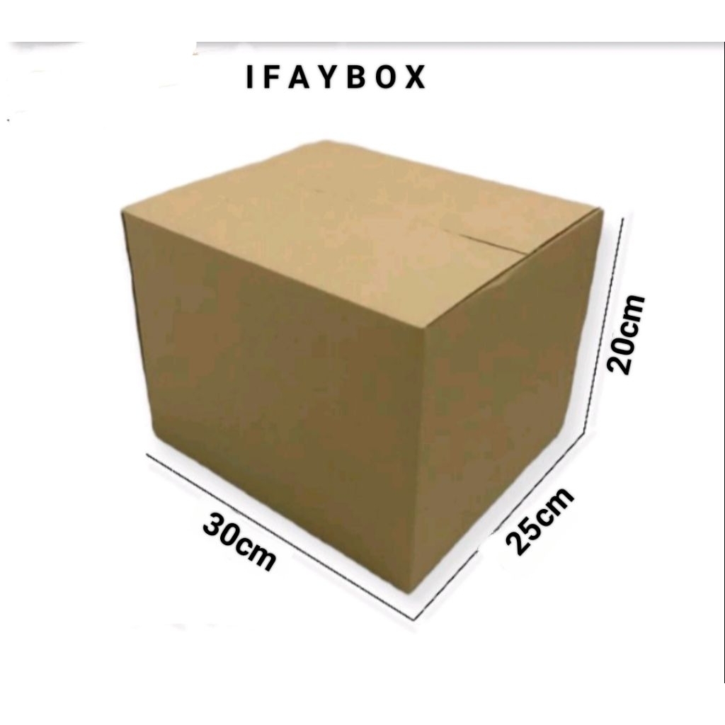 

Kardus box Uk. 30x25x20 cm single wall polos