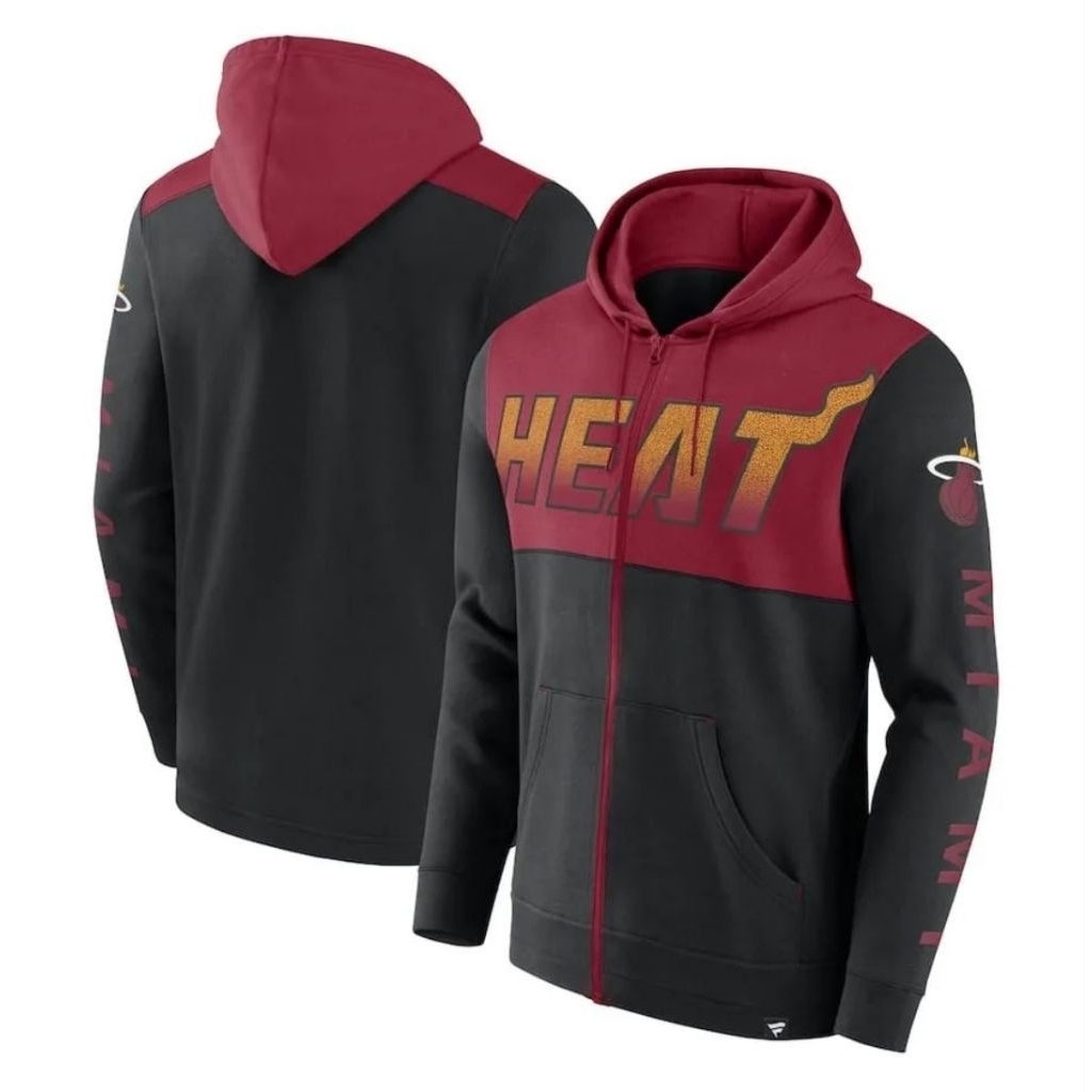 Fntics NBA Miami Heat Skyhook Colorblock Full Zip Hoodie