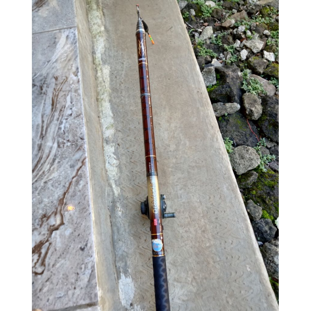tegek orca scorpio panjang 450 seken ros full ori set gulungan senar,