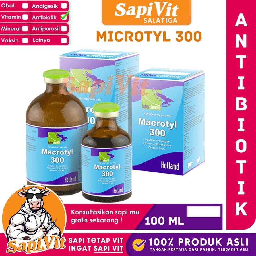 Macrotyl 300 - 100 ml - Antibiotik khusus kasus foot root dan PMK