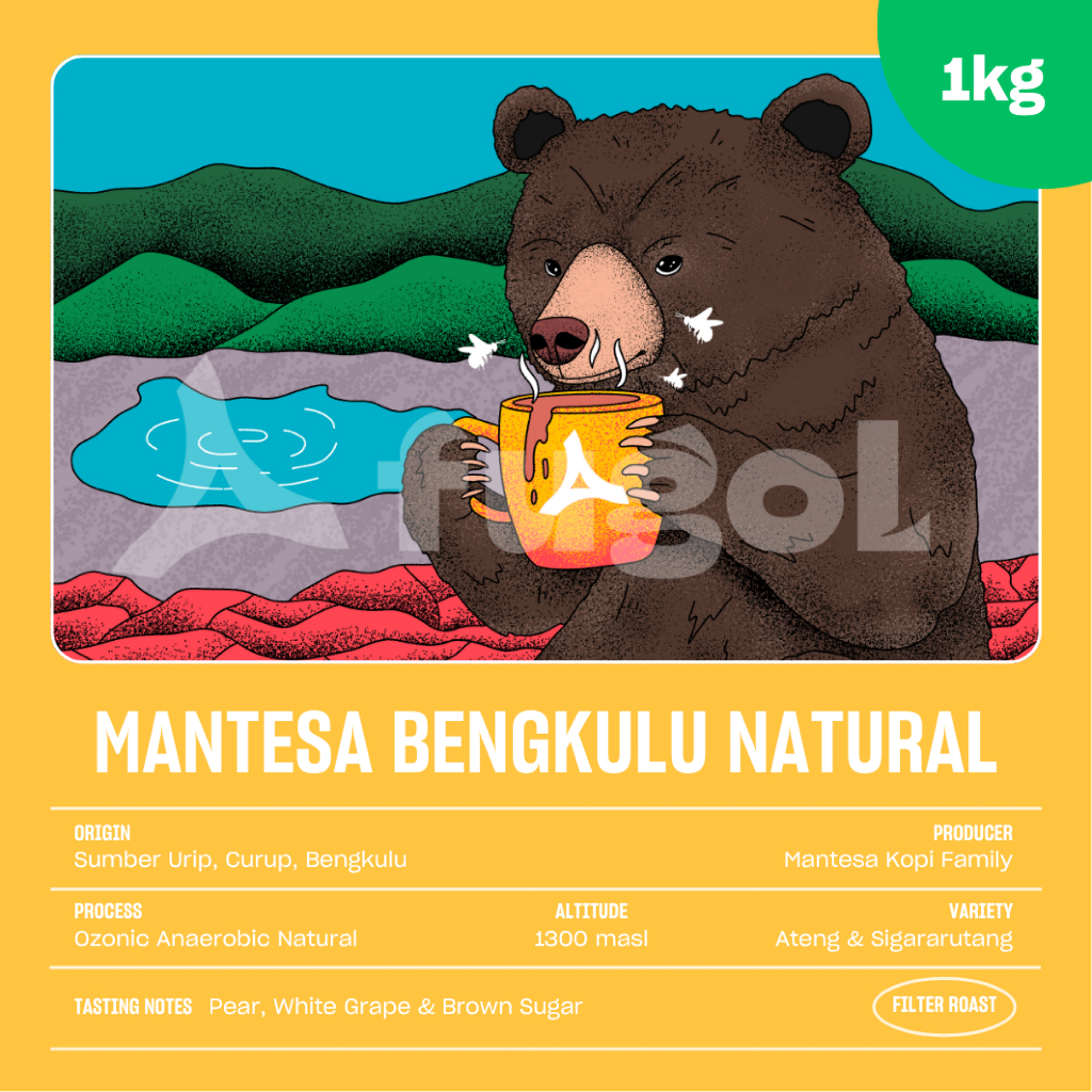 

Kopi Arabika Mantesa Bengkulu Natural (1KG) Specialty Coffee Beans